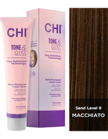 CHI pusiau nuolatiniai plaukų dažai CHI Tone - Gloss - Macchiato 89g
