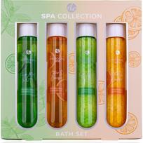 Vonios rinkinys SPA COLLECTION, įv. rūšys: dušo želė, vonios druska, kvapai: cit rusai ir apelsinas, šviežia mėta ir laimas.