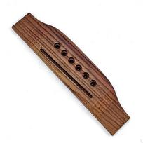 Acoustic Guitar Wooden Bridge Replacement Part High Performance 6 Strings Saddle for Folk brown
