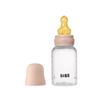 BIBS plastikinis buteliukas nuo dieglių 150 ml (Blush) pilnas komplektas