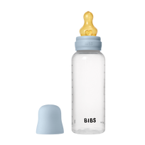 BIBS plastikinis buteliukas nuo dieglių 270 ml (Baby Blue) pilnas komplektas