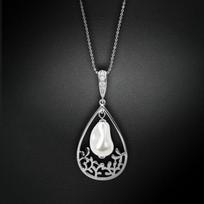 Kaklo papuošalas moterims DiamondSky "Baroque Drop" su Swarovski kristalais