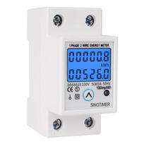 Vienfazis elektros skaitiklis LCD ekranas su foniniu apšvietimu, plastikinis LCD ekranas, elektros galios skaitiklis 230V