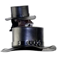 Mados papuošalai Festivalis Maro gydytojas Dirbtinis viršus Steampunk Odinė skrybėlė Gotikinė kepurė Maskarado kostiumo rekvizitas