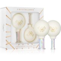 Crystallove Glass Facial Cupping Set masažo priemonių rinkinys veidui, kaklui ir krūtinei 2 vnt.