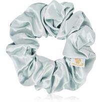 Crystallove Mulberry Silk Scrunchie šilkinė gumytė plaukams Amazonite 1 vnt.