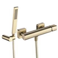 Dušo komplektas su maišytuvu Laveo Tores, Brushed Gold