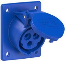 Panel socket sloping 3x16A (2P+PE) 6h IP44 70x85mm 413-6 | 9003399116070