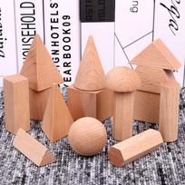 15 vnt. Geometriniai kaladėlės Vaikams 3D Matematika Mediniai tvirti žaislai Edukaciniai one size