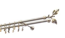 Dvigubas karnizas metalinis 16 mm + 16 mm ELIZA, 150 cm, antika