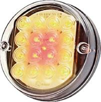 Daugiafunkcinis galinis LED žibintas, apvalus, 12-24 V, Ø 115 mm, 5 kontaktų, Kramp
