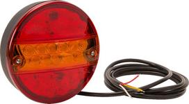 Daugiafunkcinis galinis LED žibintas, apvalus, 12 V (integruota varža), Ø 142 mm, Kramp