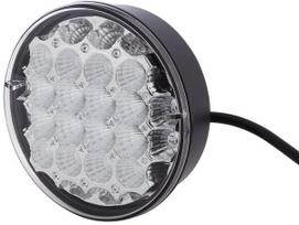 Galinis LED žibintas, 4,50 W, apvalus, 12/24 V, geltonas / permatomas, tvirtinamas varžtais, Ø 122,5 mm, 24 LED, "Hella