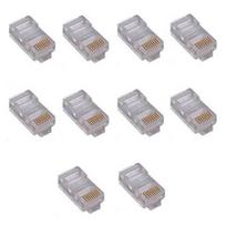 RJ45 kištukas 8P8C - Antgalis 10 vnt, - Interneto LAN RJ-45 kištukas