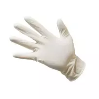 Zarys lateksinės vienkartinės pirštinės, baltos XS/S/M/L/XL (100vnt)