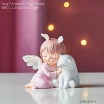 Kawaii Kūdikio Kambario Dekoro Figūrėlės Interjero Angeliuko Statulėlė Vaikų Kambario Aksesuarai Mergaitės Pasakų Sodo Dekoratyvinė Figūrėlė Dekoras pink