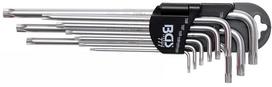Bgs Technic L tipo raktų rinkinys | ilgiausias tipas | 5-kampiai | T-Star (Torx Plus) TS10 - TS50 | 9 vnt. (777)