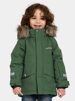 Didriksons žieminė striukė su augimo funkcija BJÄRVEN KIDS PARKA 3 - Pine Green (yra vietoje)