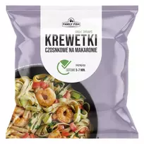 Makaronai su krevetįmis ir česnakais (šaldyti), 400 g