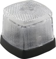 Kvadratinis gabaritinis žibintas, 12 V, baltos spalvos, tvirtinamas varžtais, Aspöck