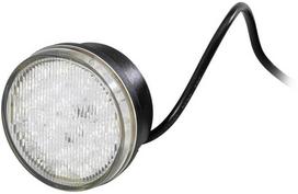 Krypties ir padėties žibintas LED, priekinis, apvalus, 12 V, geltonas/baltas, tvirtinamas varžtais, Ø 83 mm, 25 LED, Hella