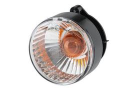 Kontrolinė lemputė 21W, apvali, 24V, skaidri/oranžinė, tvirtinama varžtais, Ø 66 mm AMP kištukas, "Hella