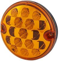 Kontrolinė LED lemputė, apvali, 10/30 V, gintarinė, tvirtinama varžtais, Ø 95 mm, 17 LED, "Hella ValueFit