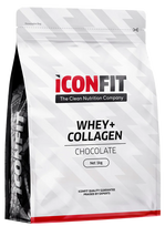 ICONFIT Whey+Collagen - šokolado skonio milteliai, 1000 g