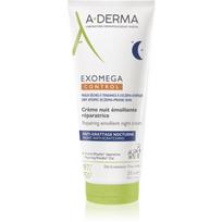 A-Derma Exomega Control Repairing Emollient Night Cream naktinis regeneruojamasis kremas nuo įbrėžimų 200 ml