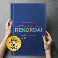 DIDŽIOJI LIETUVOS REKORDŲ KNYGA: XXL (beveik 1,5 kg svorio) spalvota rekordų biblija