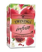 TWININGS Vaisinė arbata su avietėmis, granatais 20X2g, 40g
