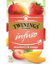 TWININGS Vaisinė arbata su braškėmis ir mangais, 20X2g, 40g