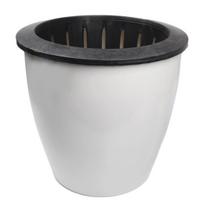 PATIO savaiminio drėkinimo vazonas - 22 cm baltas plastikinis vazonas