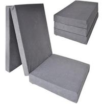 Svečių čiužinys - Pilkas - 195 x 70 x 15 cm - Sulankstomas - Švelnus komfortas - Antialerginis pilka