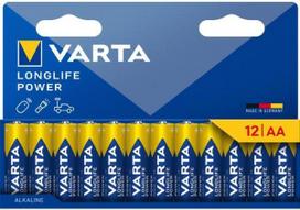 Varta Longlife Power alkaline batteries, 12 pack, AA (LR6) (4906121782)