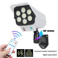 30 W lauko judesio jutiklis saulės šviesos 77 LED FloodLight vandeniui atsparus belaidis manekenas netikra apsaugos kamera verandoje sodo terasai 20W