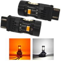 2 vnt. P27/7W LED lemputė 3157 12V be klaidų, dviejų spalvų, ES-JAV bekelės