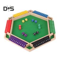 Stalo žaidimas „Shut The Box“ su 12 kauliukų mokomasis strateginis žaidimas su kauliukais 2–6 žaidėjams Vaikams Suaugusiesiems Šeimos naktinis vakarėlis Interaktyvus medinis Uždarykite dėžutę žaislas žalia