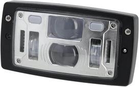 Priekinis LED žibintas, 40/22W, stačiakampis, 10-30V, 185x102x82, tolimosios/mažosios šviesos, gabaritinės šviesos, H4 jungtis, Kramp