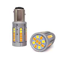 2 vnt. lemputė P21/5W LED BAY15D 12-24V 21/5W baltai oranžinė be klaidos bekele
