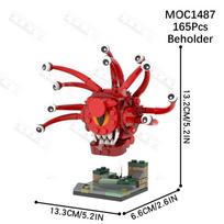 Kūrybiški MOC žaidimo D&D statybiniai kaladėlės „pasidaryk pats“ automatinio metimo kauliukų bokštas Mimic Displacer monstrų modeliai surinkimo žaislai vaikams