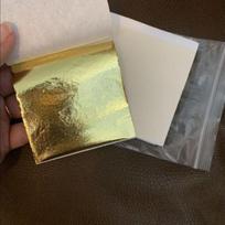 100 lakštų imitacinio aukso spalvos lapų folijos lakštas auksinis meno amatų dizaino aukso įrėminimo laužas 100PCS auksas