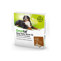 Drontal Dog Flavour XL tabletės nuo kirminų didelių veislių šunims, 1 tabl.