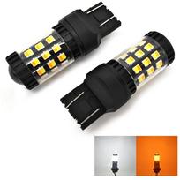 2 vnt. W21/5W LED lemputė 7443 12V CANBUS balta-oranžinė Off-Road