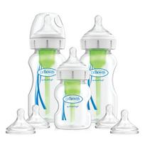 DR.BROWN'S rinkinys naujagimiams plataus kaklelio, plastikinių buteliukų OPTIONS+ su priedais