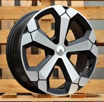 Ratlankis RACINGLINE Y1274 R17x6.5 5x114.3 ET 45 CB 66.1 (Black Polished Half Matt) (750 kg)