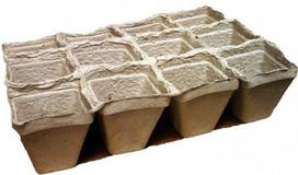 Durpinė daigykla 7,5x8 cm 12 narelių,