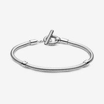Pandora Moments T-Bar gyvatės grandinėlės apyrankė 18 cm sidabras