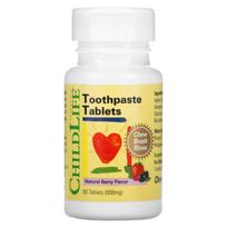 ChildLife Essentials, Dantų pastos tabletės, Natūralaus uogų skonio, 500 mg, 60 tablečių