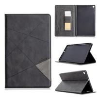 Dėklas Samsung Galaxy Tab A 10,1 colio planšetiniam kompiuteriui (2019 m. leidimas)(SM-T510/T515) Verslo Premium PU Odos Folio Dėklas su Keliais Žiūrėjimo Kampais Kortelių Kišenė SM-T510/T515 juoda